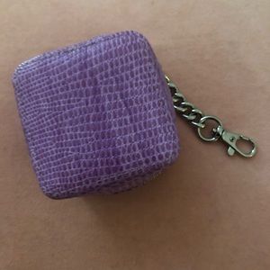 Pink snake patterned coin purse